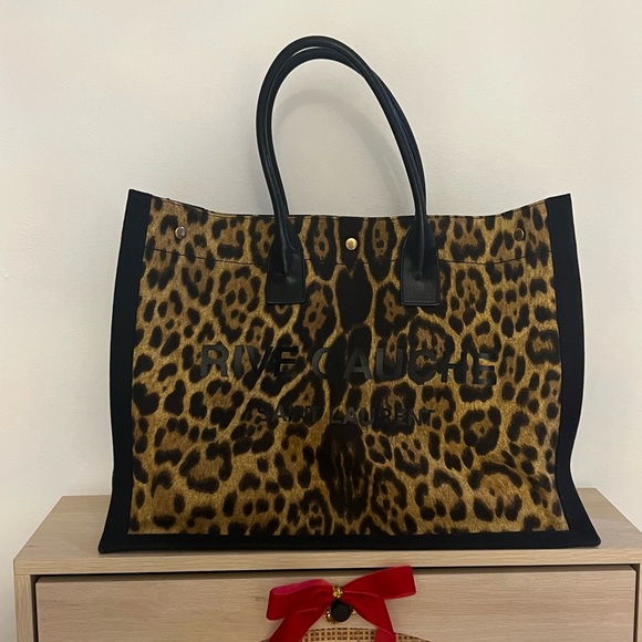 Saint Laurent YSL Leopard Rive Gauche Tote - Picture 5 of 8
